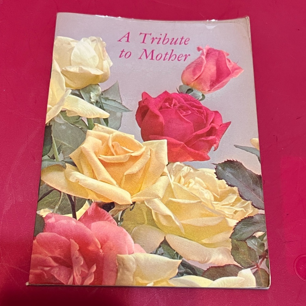Vintage "A Tribute to Mother" Poetry booklet with a floral design.